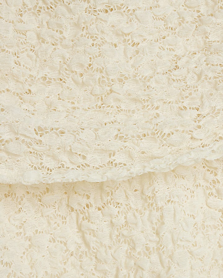 Cream lace bardot top