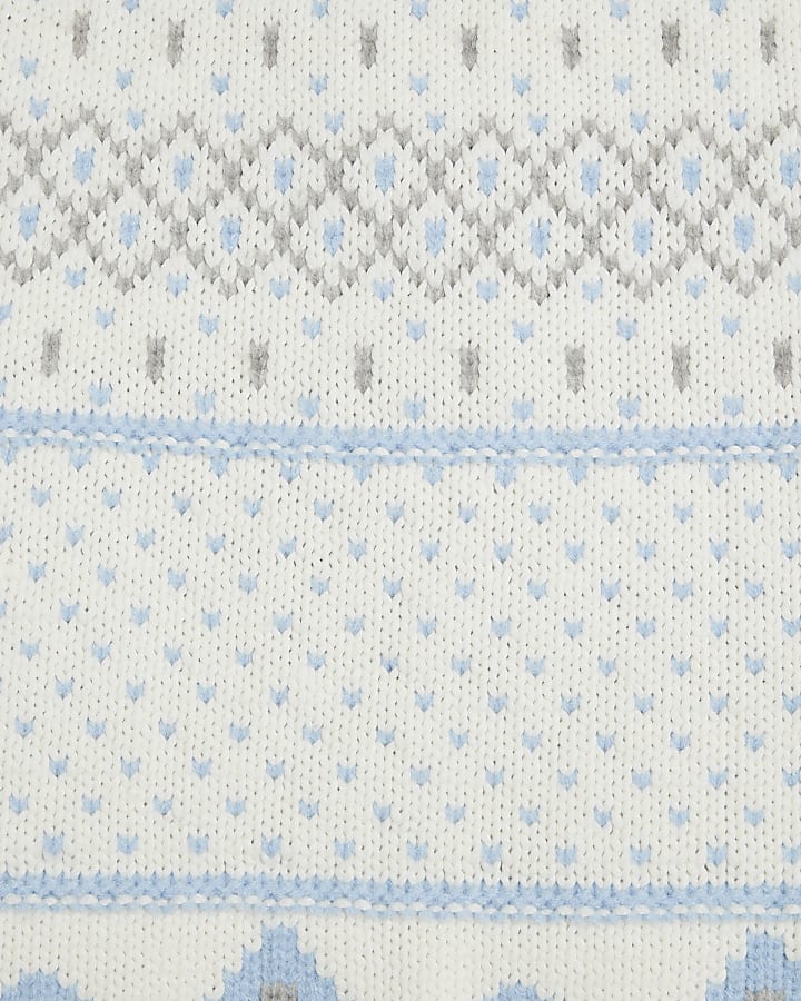 Cream Fair Isle Knitted Mini Skirt
