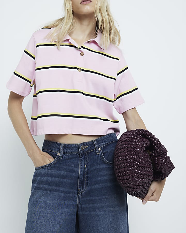 Pink Stripe Rugby T-shirt