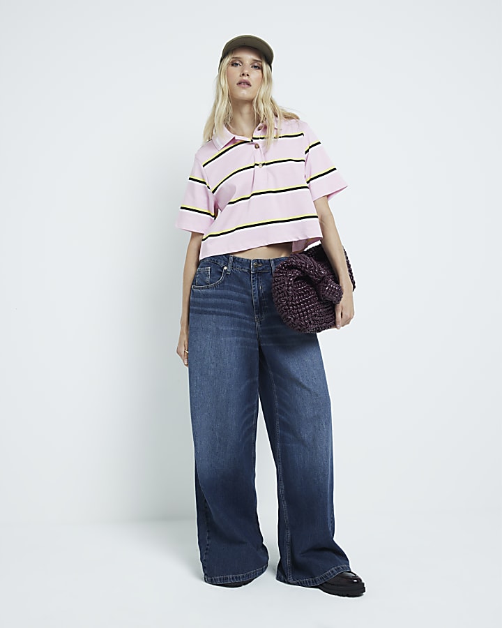 Pink Stripe Rugby T-shirt