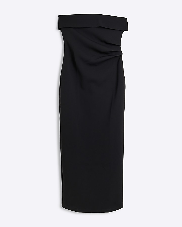 Black flared pull on trousers