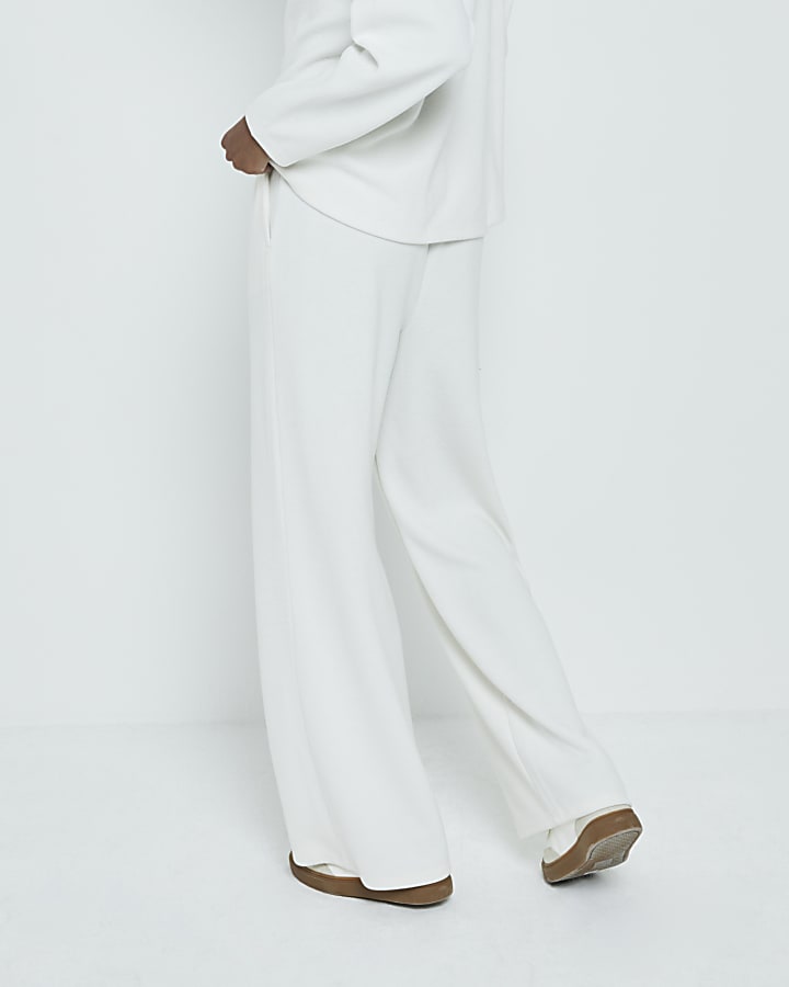 Cream Wide Leg Trousers