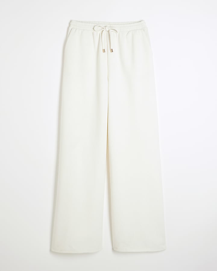 Cream Wide Leg Trousers