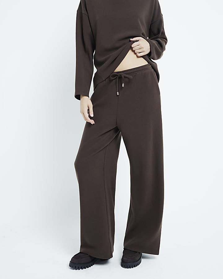 Brown Wide Leg Trousers