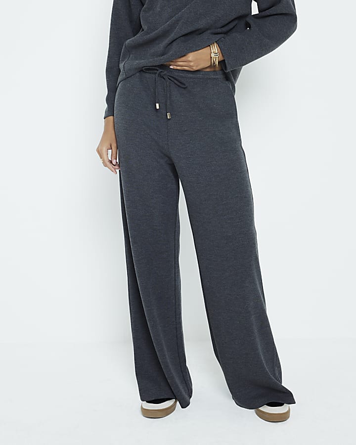 Grey Wide Leg Trousers