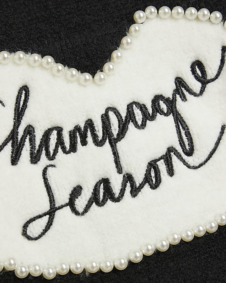 Black Champagne Season Christmas Jumper