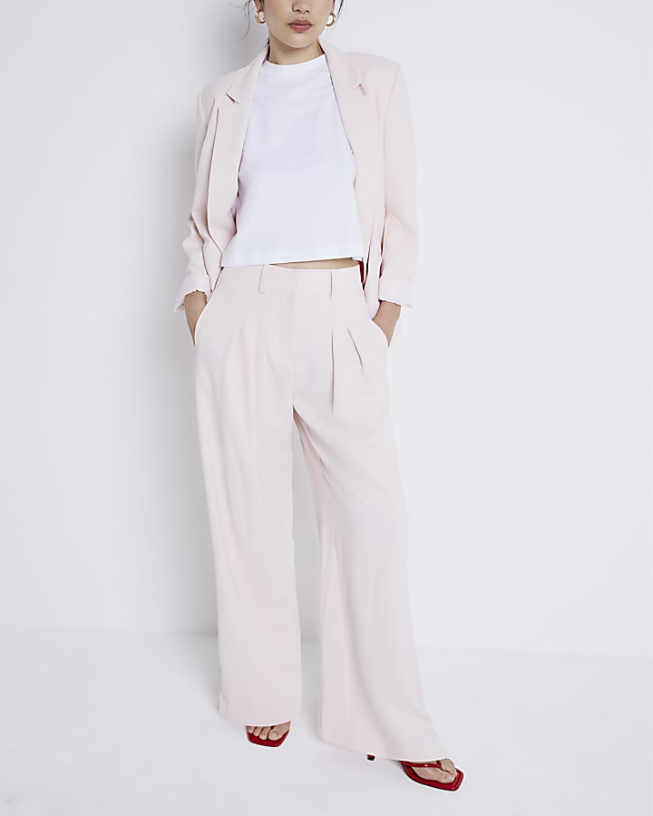 Pink wide leg trousers