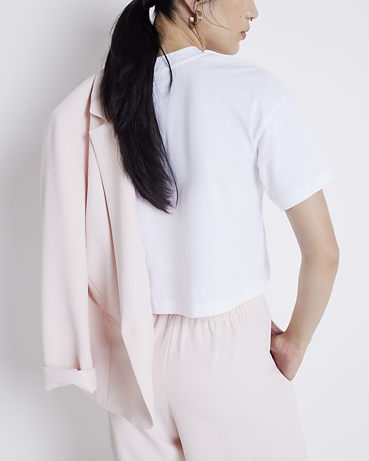 Pink wide leg trousers