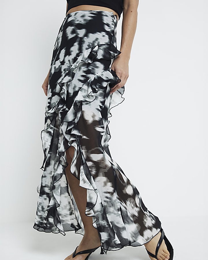 Chiffon maxi split skirt hotsell