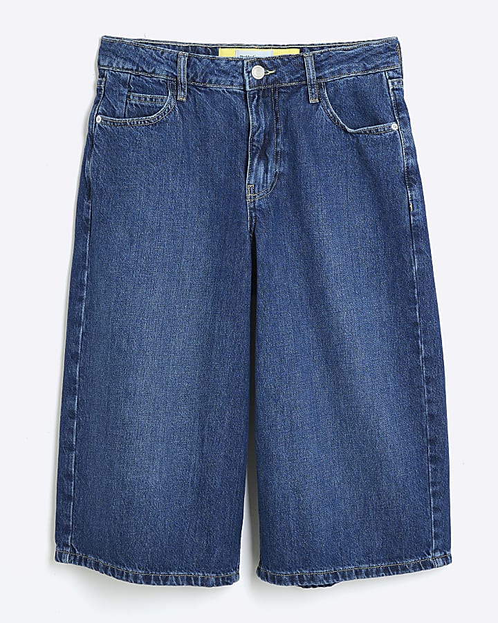 Blue Denim Longline Jorts