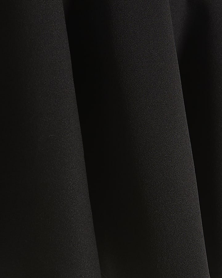 Black bandeau peplum top