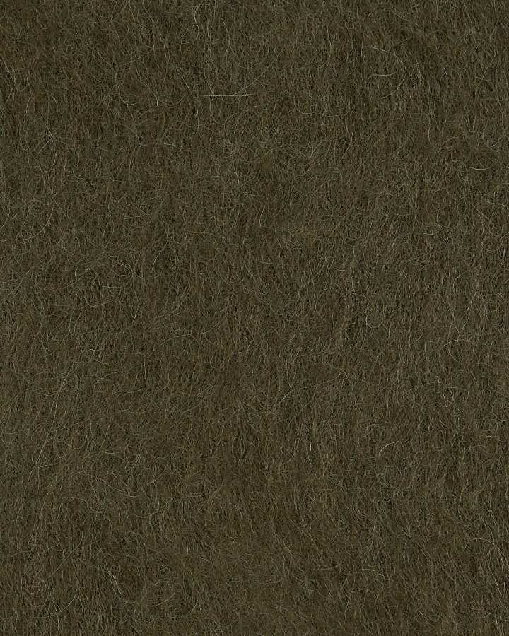 Khaki Oversized  Premium Hairy Jumper
