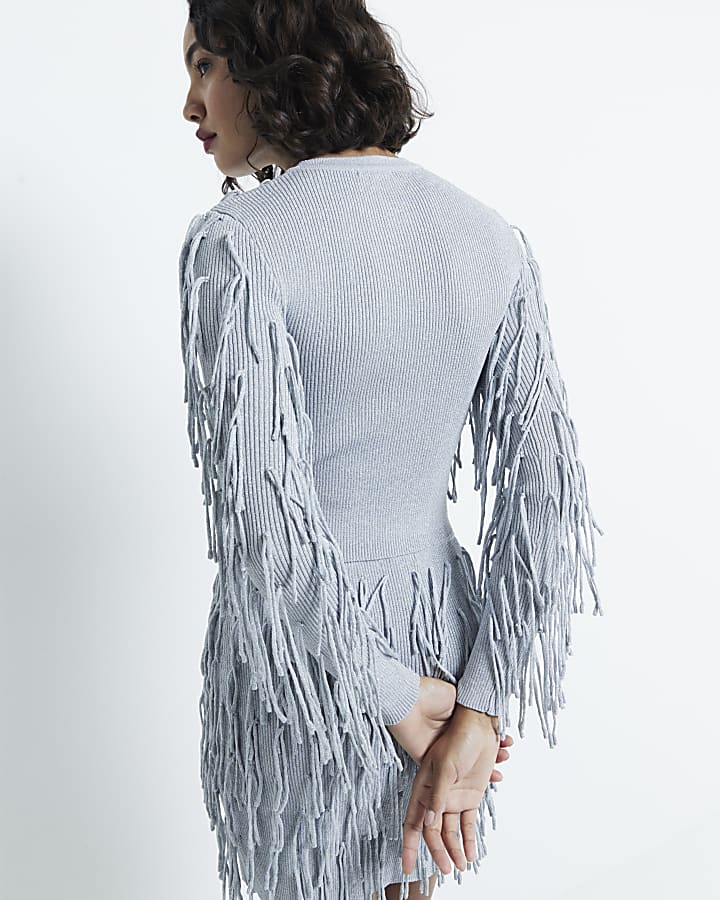 Silver Fringe Cardigan