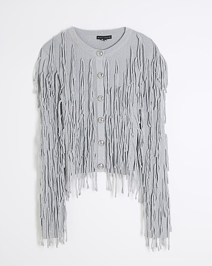 Silver Fringe Cardigan