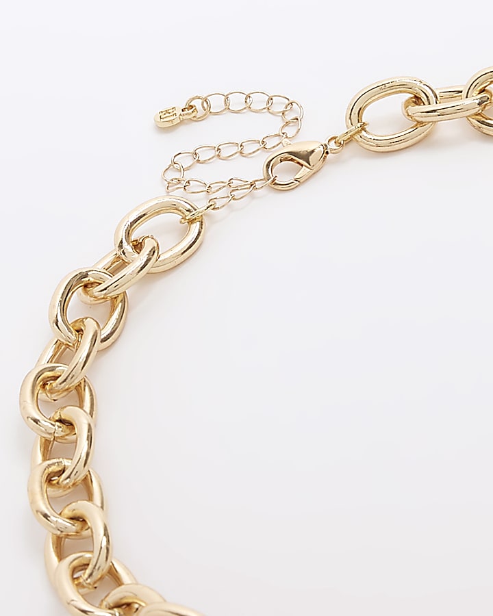 Gold leopard head necklace