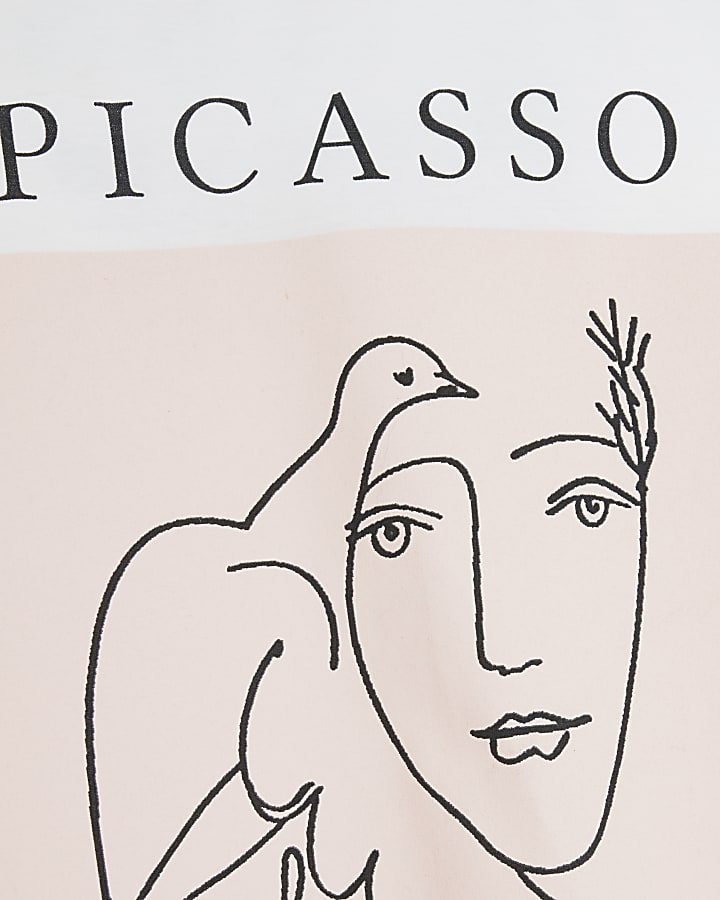 Plus White Picasso Graphic T-Shirt