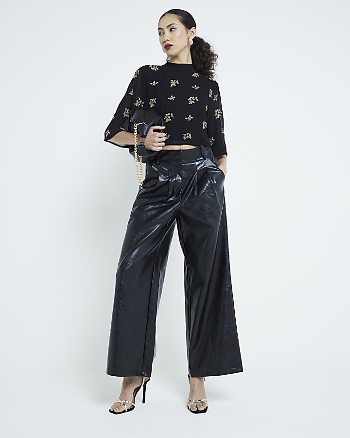 Black Embellished Cape