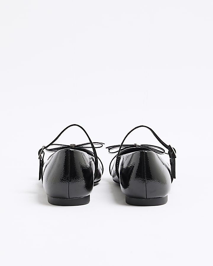 Black Patent Bow Mary Jane Shoes