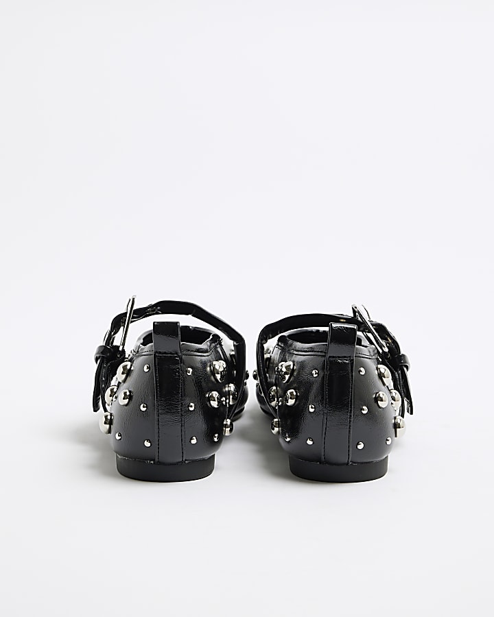 Black Stud Mary Jane Shoes