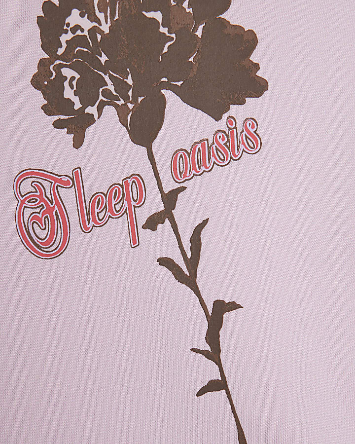Pink Floral Top & Trousers Pyjama Set