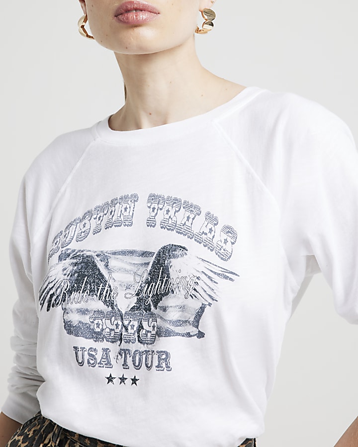 White USA graphic t-shirt