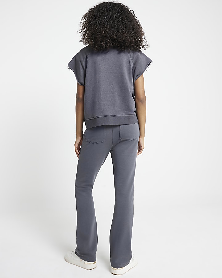 Grey Washed bootcut joggers