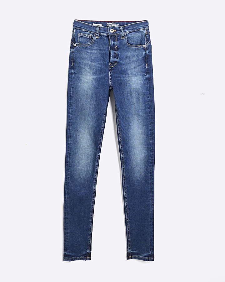 Blue Denim High Rise Super Skinny Jeans