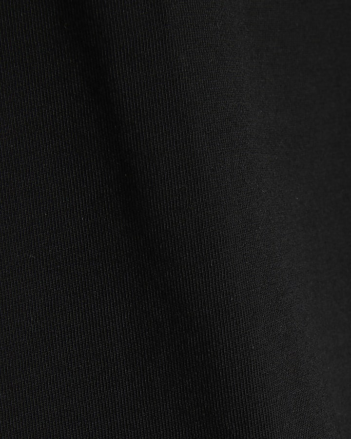 Black t-shirt and wide leg joggers set