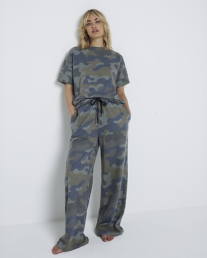 River island camo jumpsuit on sale