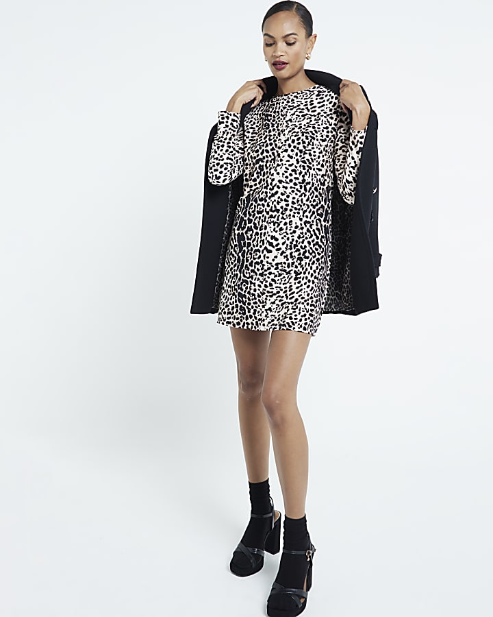 Leopard dress river island best sale