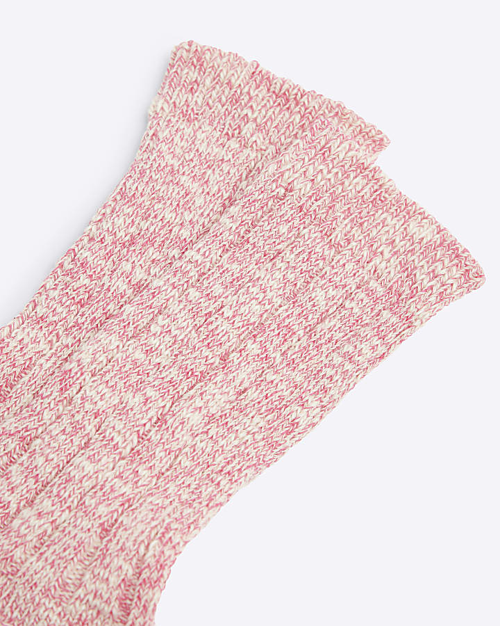 Pink Chunky Knit Socks Set