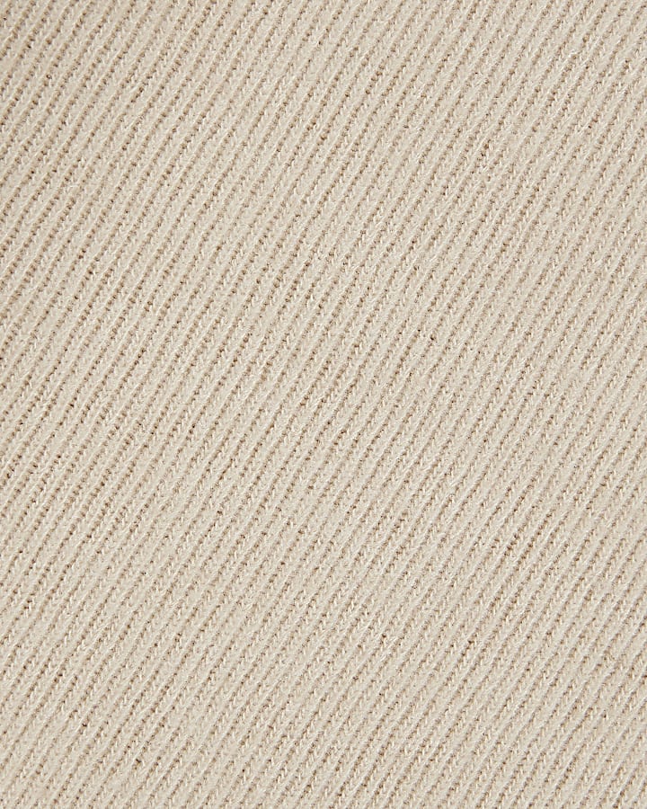 Beige Long Sleeve High Neck Top