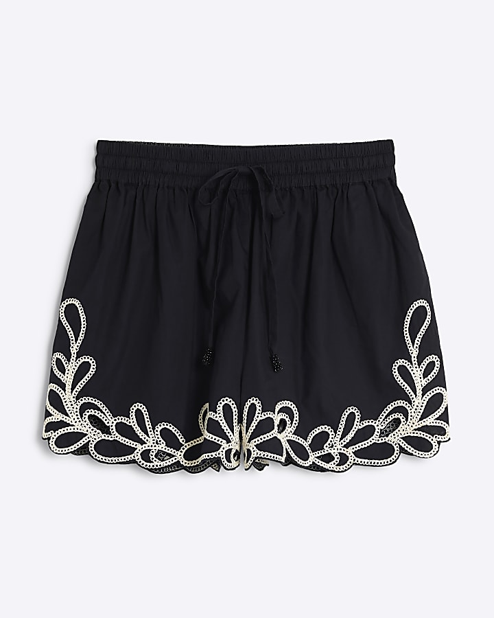 Black Pull On Cornelli Shorts