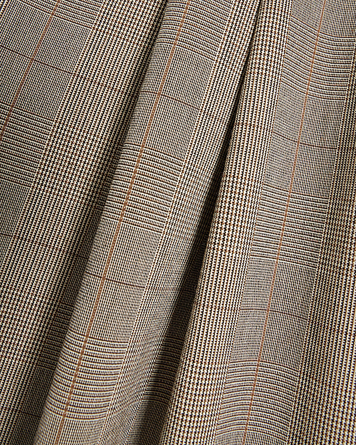 Brown Belted Wide Leg Trousers