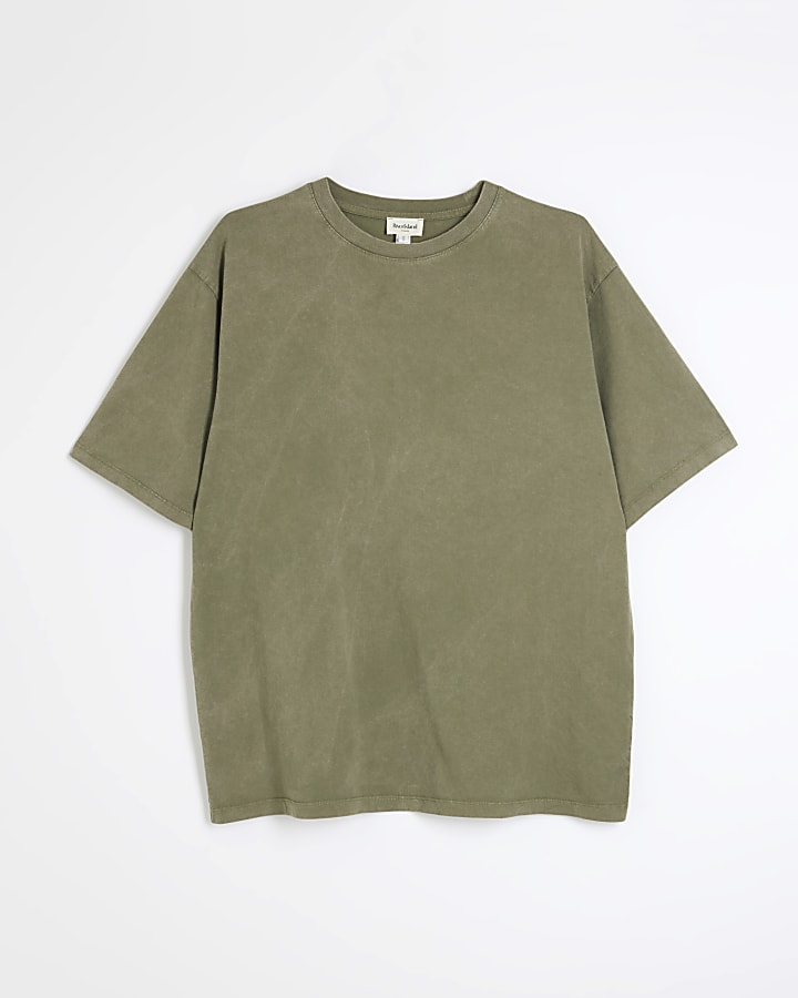 Khaki washed oversized t-shirt