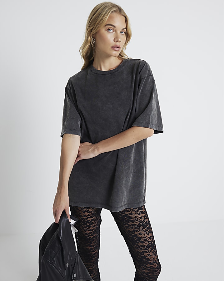 Grey washed oversized t-shirt