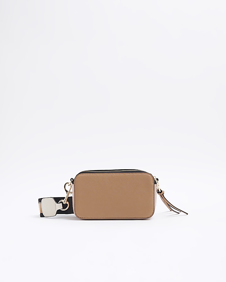 Beige Camera Cross Body Bag