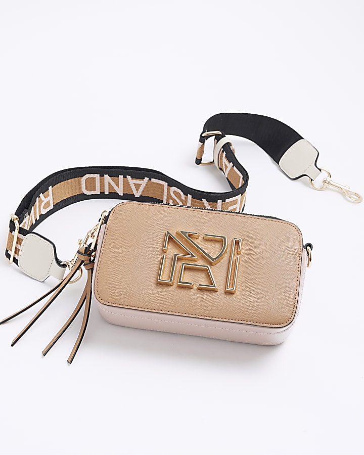 Beige Camera Cross Body Bag