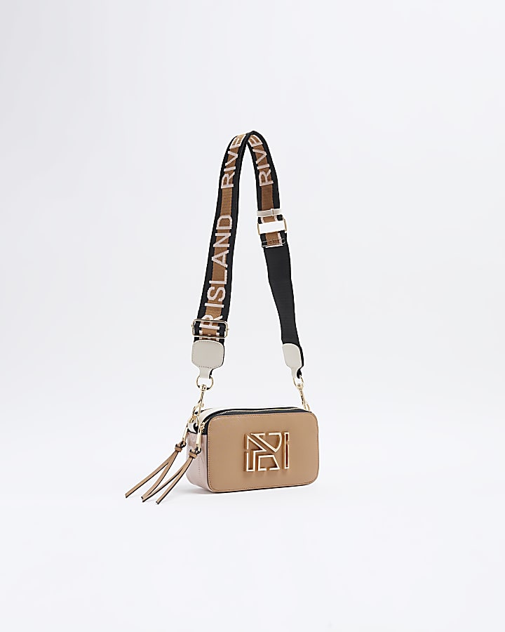 Beige Camera Cross Body Bag