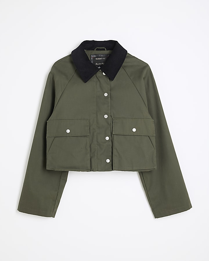 Khaki Waxed Barn Jacket