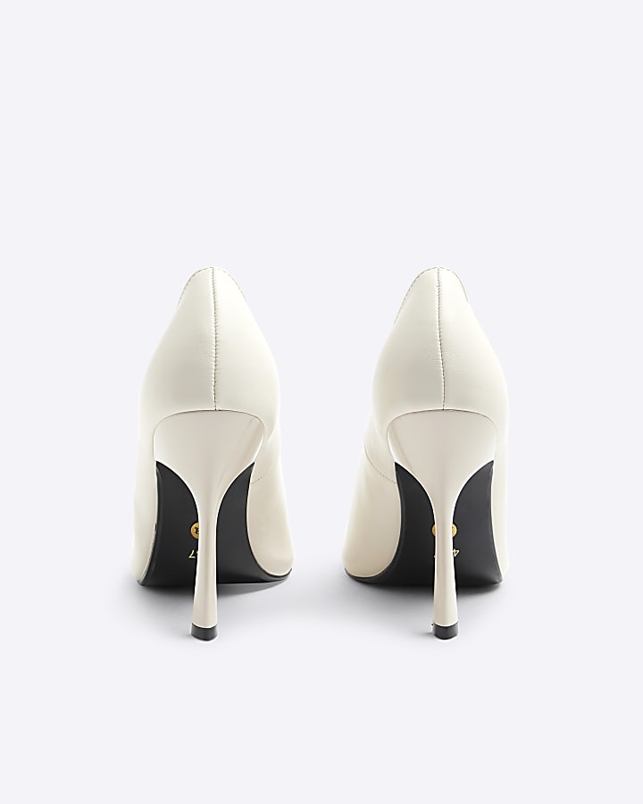 Cream Heeled Court Shoes