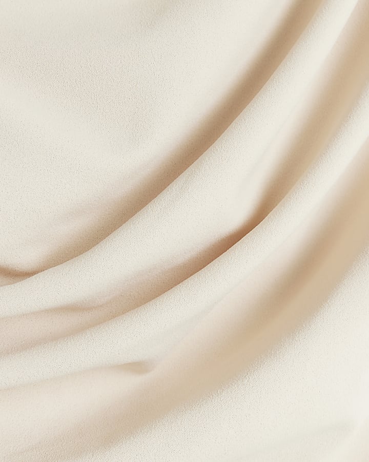 Stone Drape Off Shoulder Bodycon Midi Dress