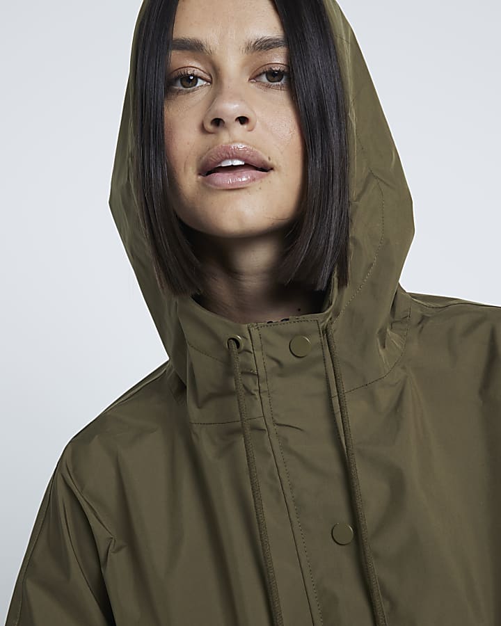 Khaki Waxed Cape Jacket