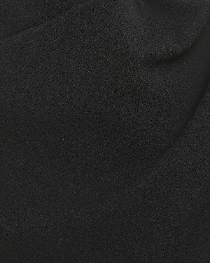 Black open back bodycon midi dress