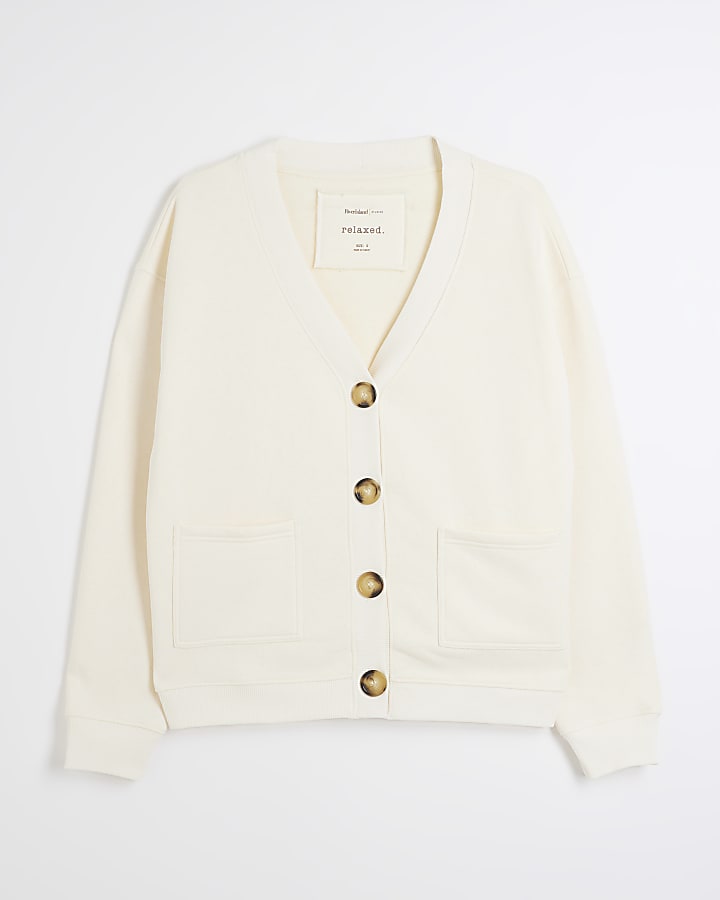 Cream Button up Cardigan