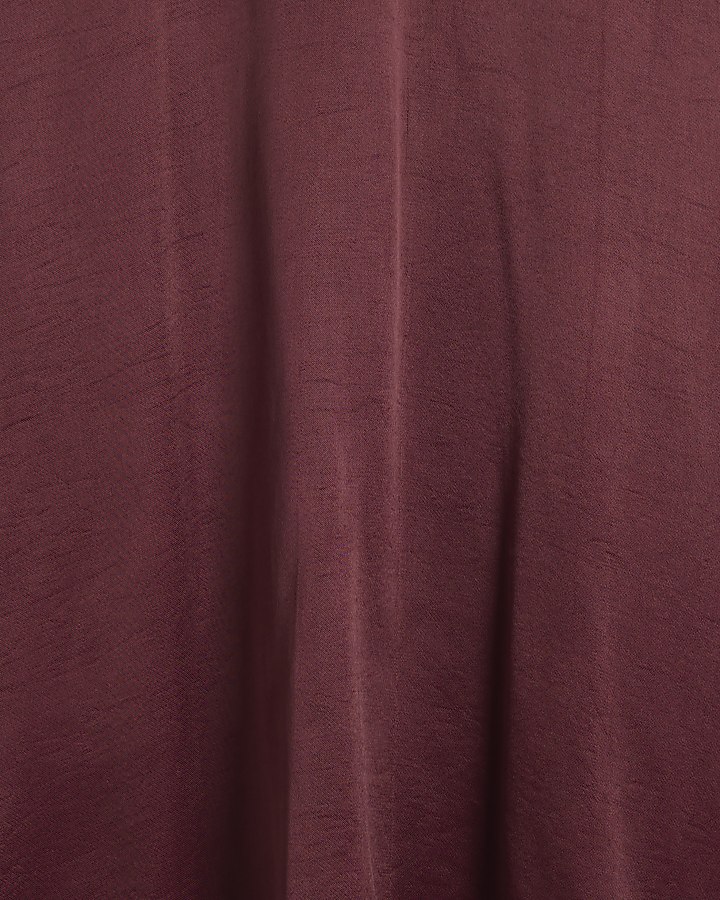 Purple Satin Oversized T-shirt