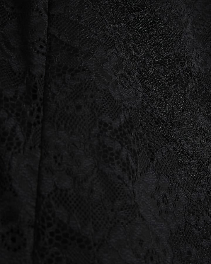 Black Lace Maxi Skirt