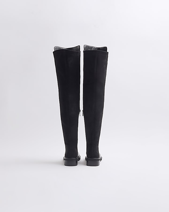 Black Wide Fit Over The Knee Boots