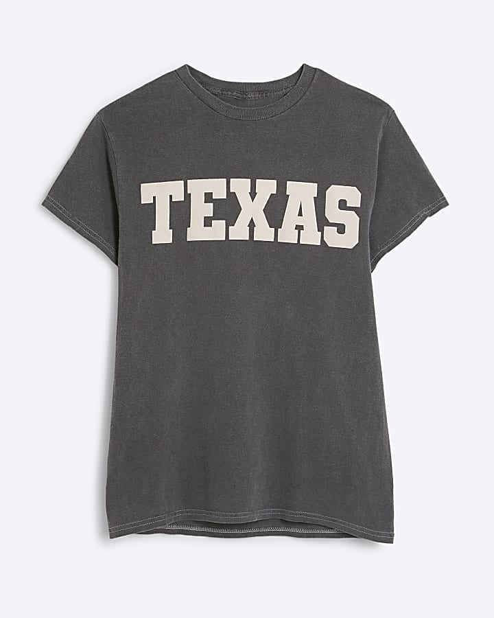 Grey Texas graphic t-shirt