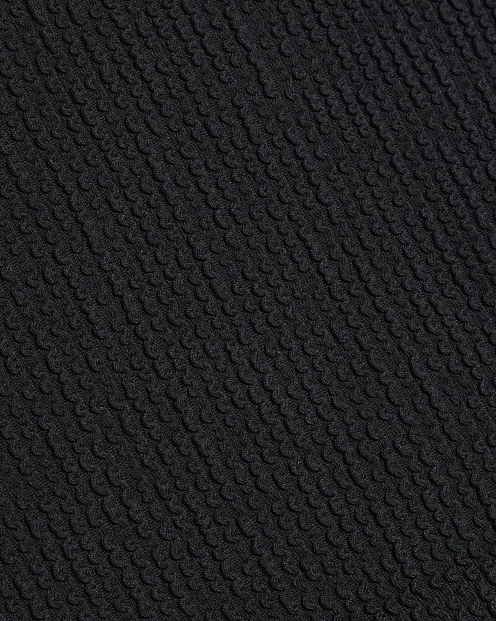 Black Whipstitch High Waisted Bottoms